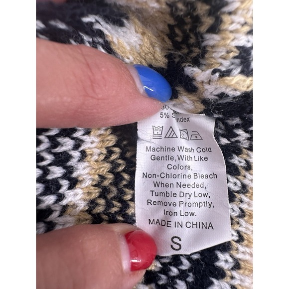 Romwe Ladies‎ Cable Knit Sweater Vest Preppy Tennis Golf V-Neck Size Small BB08 - Picture 6 of 9